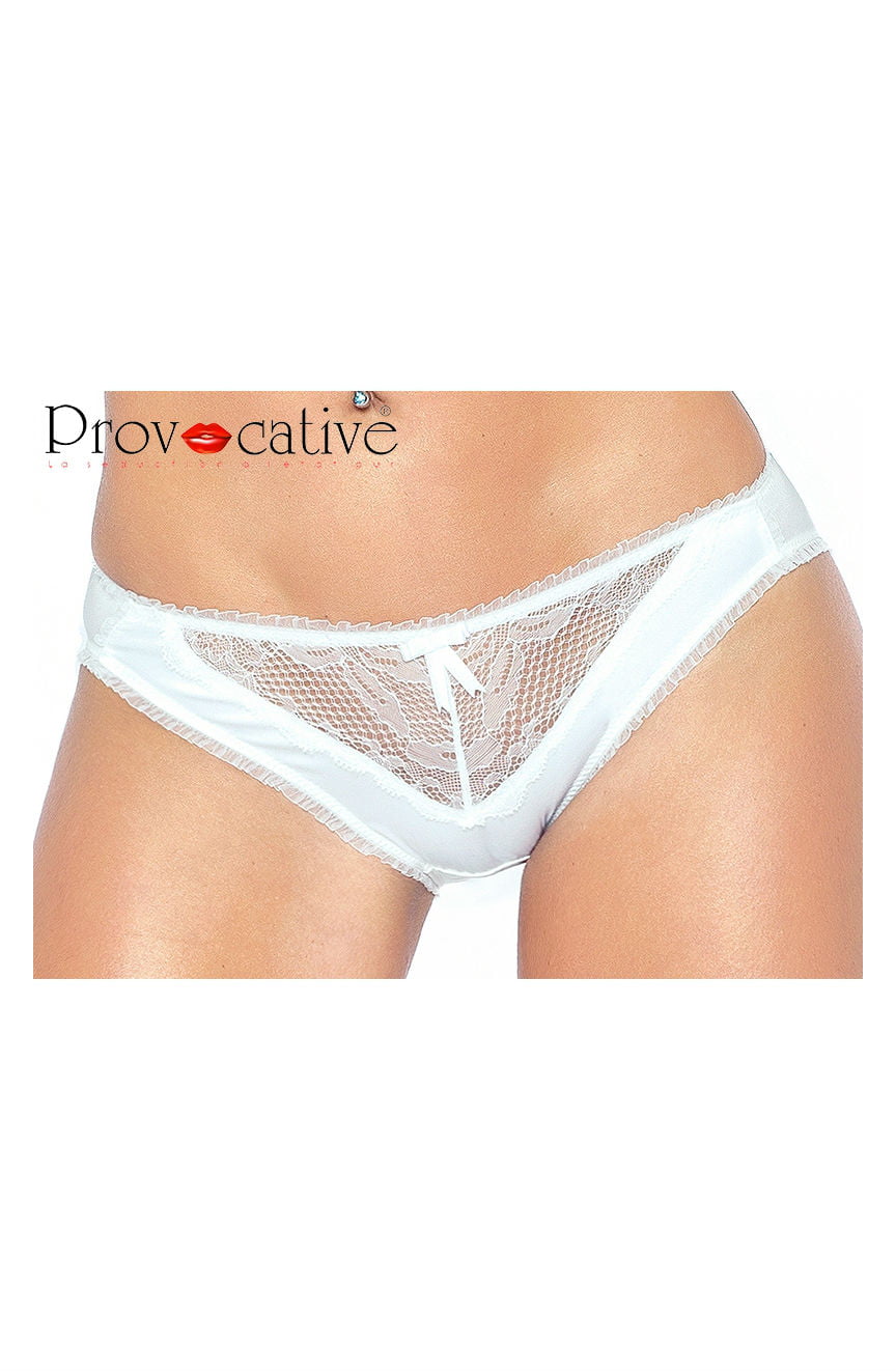 Gold Candymoon Brief Nacré with Chantilly Lace and Tulle Trim