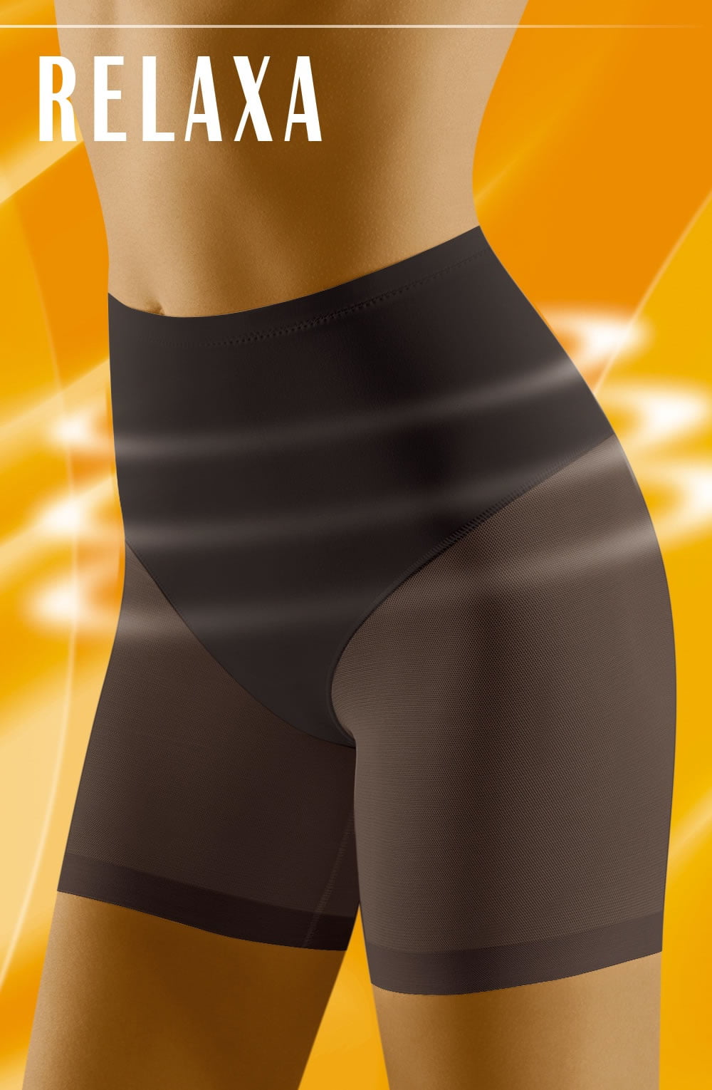 Wolbar Relaxa Slimming Microfibre Mesh Black Hosiery Pantyhose