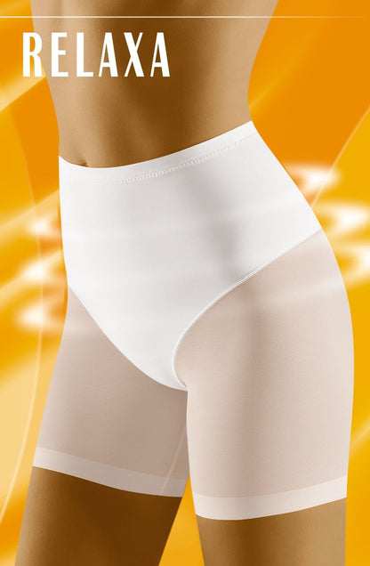 Wolbar Relaxa White Slimming Microfibre Shapewear with Mesh Legs