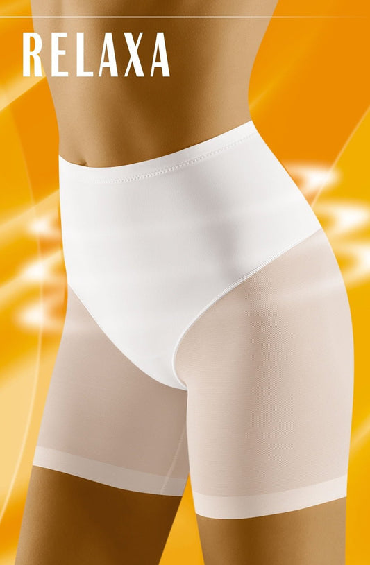 Wolbar Relaxa White Slimming Microfibre Shapewear with Mesh Legs