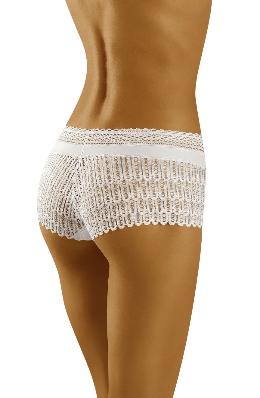Wolbar Riki White Lace Decorative Shorts for Women