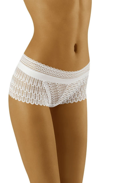Wolbar Riki White Lace Decorative Shorts for Women
