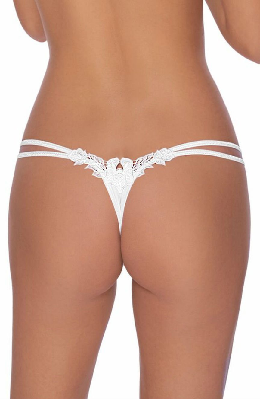 Roza Agnez White Matching Brief with Gift Box and Tissue Wrap