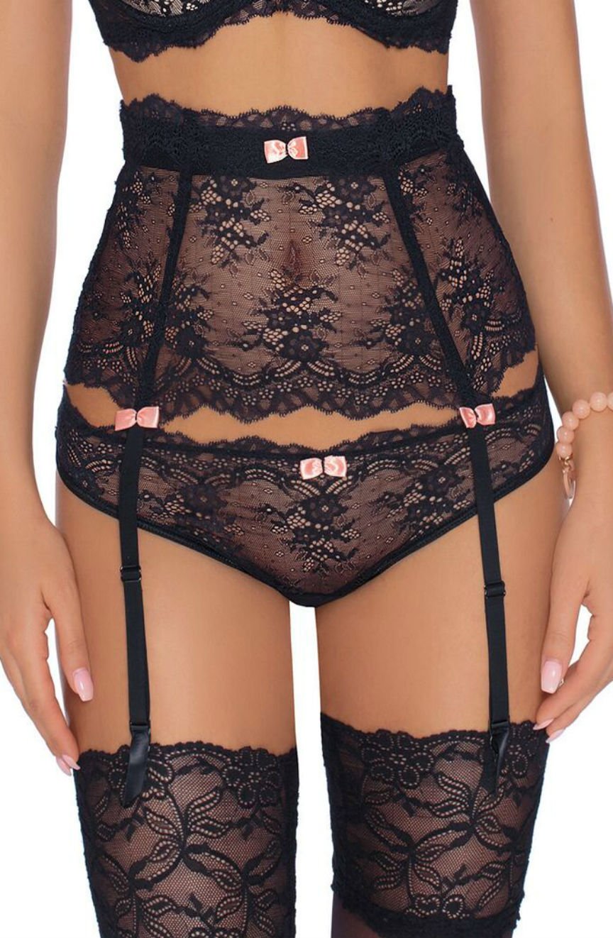 Roza Ambre Black Matching Brief with Elegant Gift Packaging