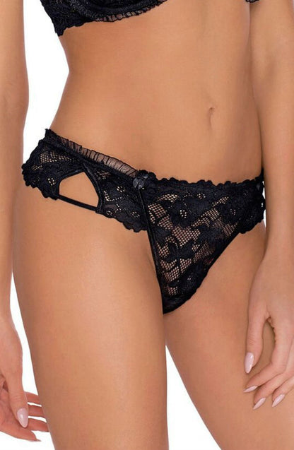 Roza Carmen Black Lace Matching Brief Elegant Intimate Apparel
