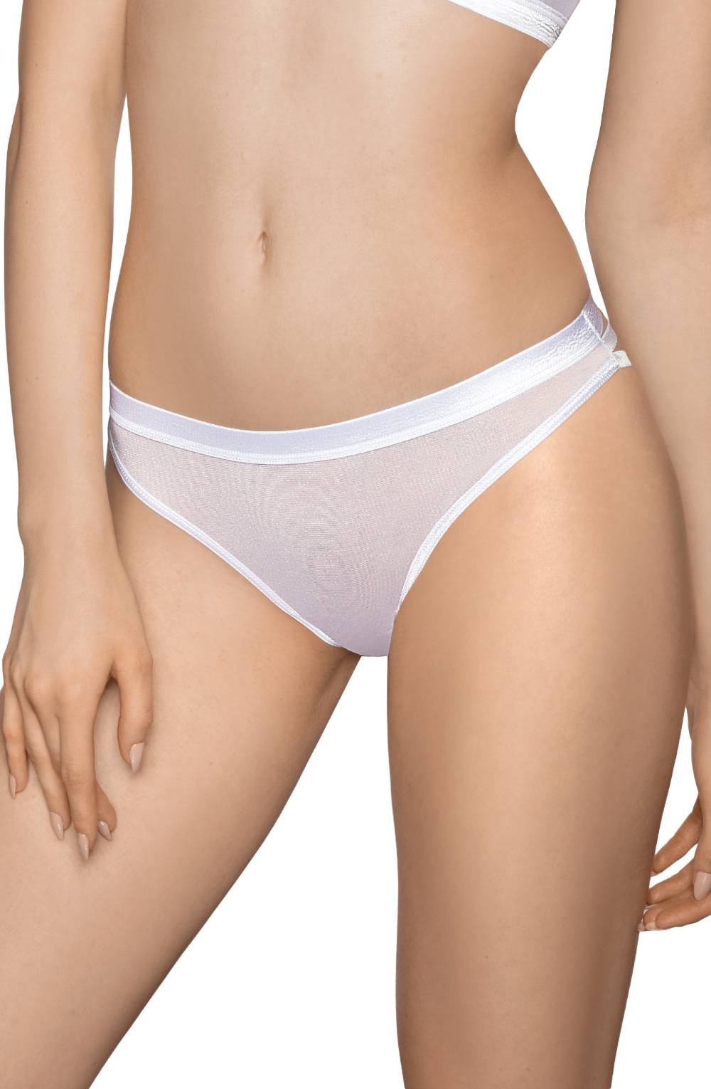 Roza Lisbet White Floral Applique Detail Matching Brief Underwear