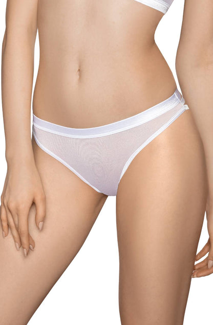Roza Lisbet White Floral Applique Detail Matching Brief Underwear