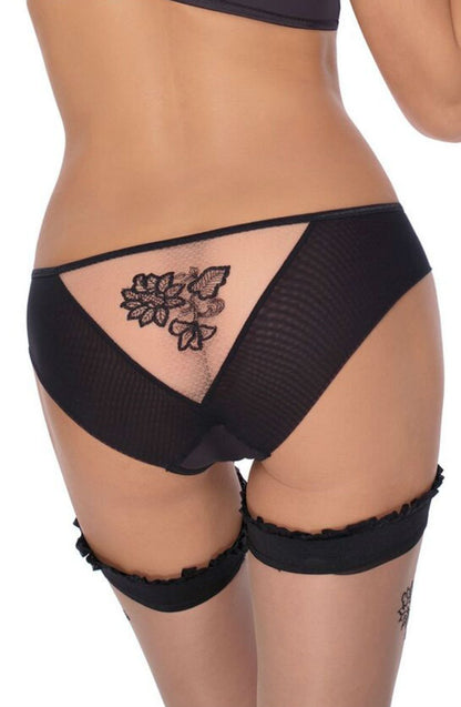 Roza Mehendi Black Brief with Henna Floral Pattern