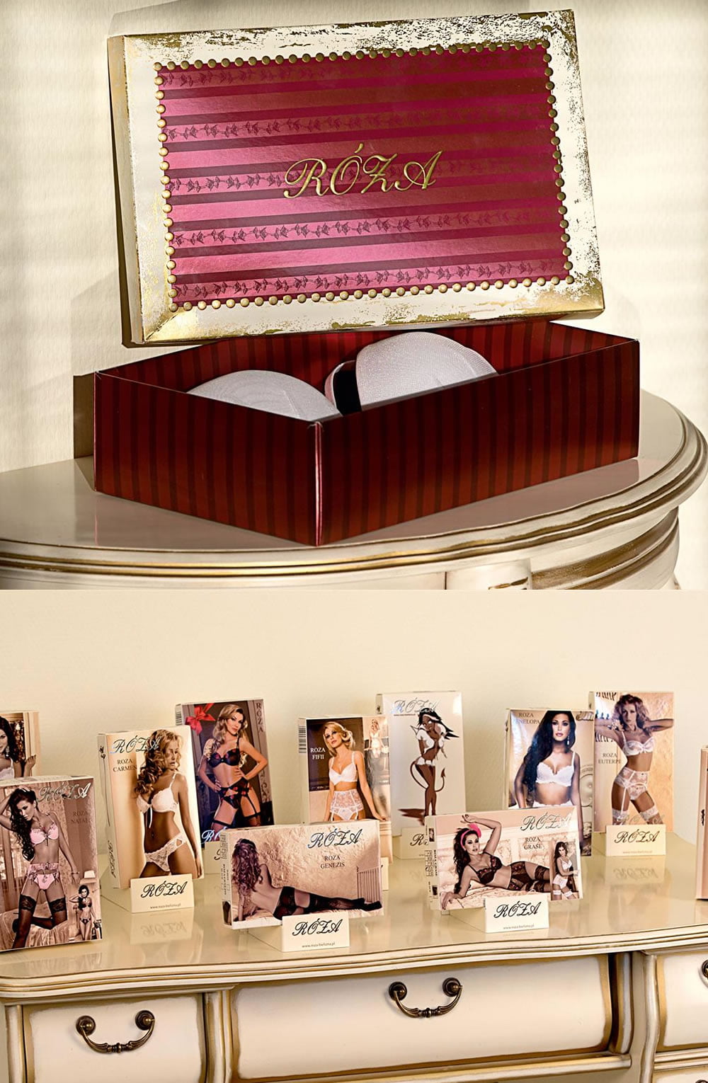 Roza Embellished Gift Box for Nightwear and Small Items Valentine's Christmas Packaging