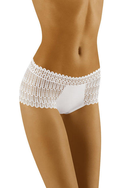 Wolbar Bari White Briefs with All-Over Pattern Design