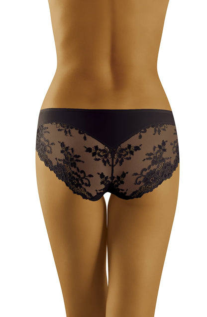 Wolbar Aria Black Lace Briefs Comfortable Elegant Design