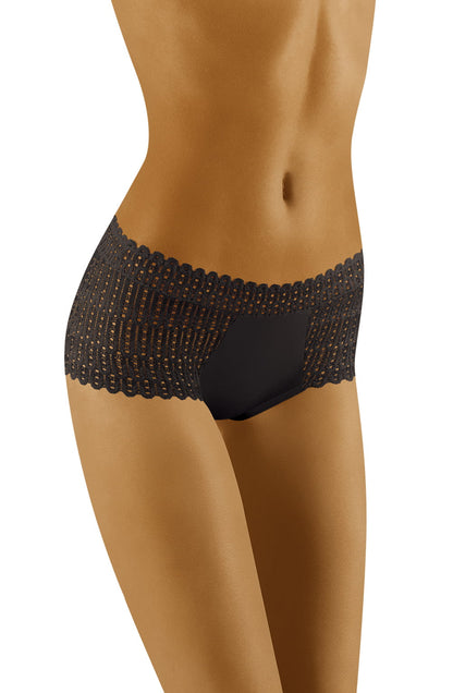 Wolbar Bari Black Briefs with Striking Design in Wolbar Box Packaging