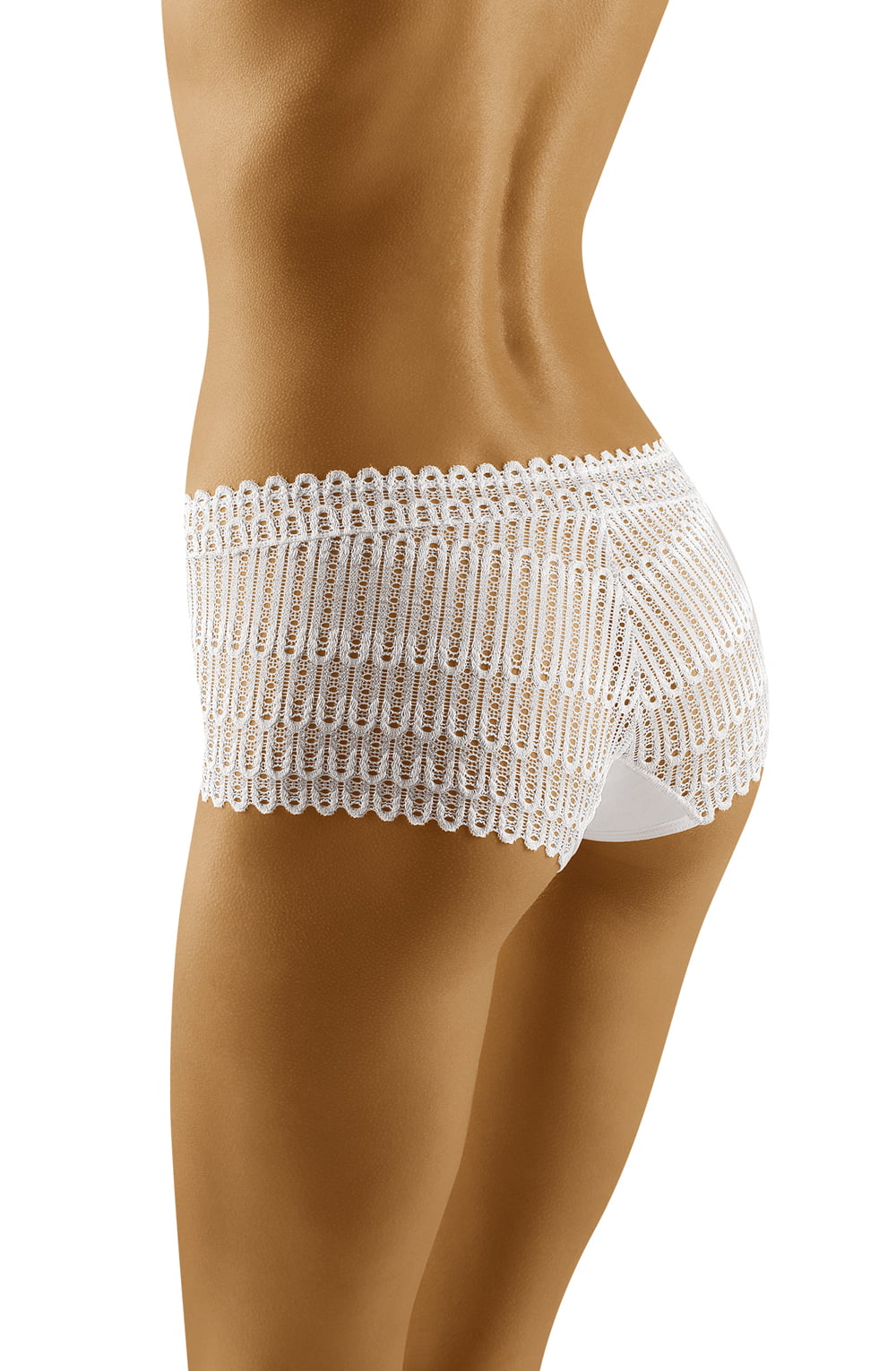 Wolbar Bari White Briefs with All-Over Pattern Design
