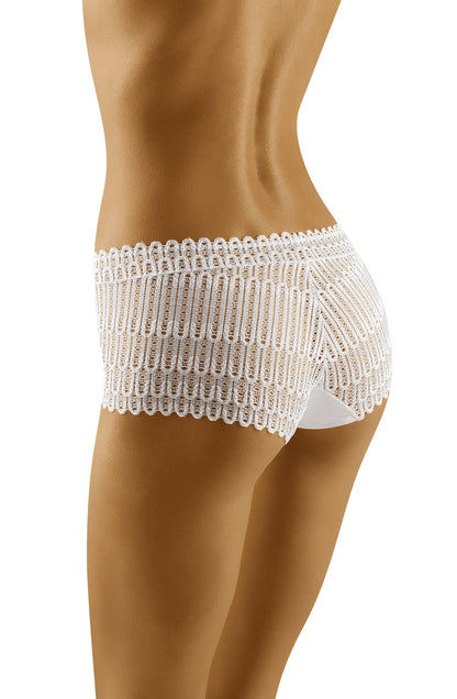 Wolbar Bari White Briefs with All-Over Pattern Design