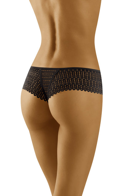 Wolbar Curanta Black Lace Matching Brief with Bow in Gift Box Packaging