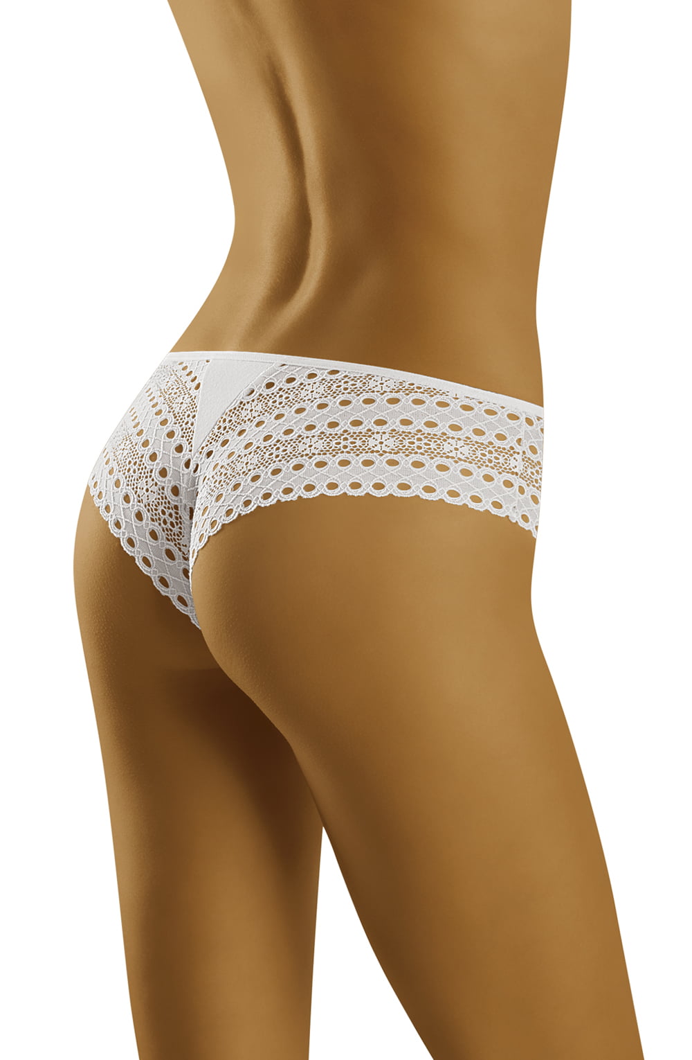 Wolbar Eco-Fo White Cotton Lace Short Matching Brief with Gift Box Packaging