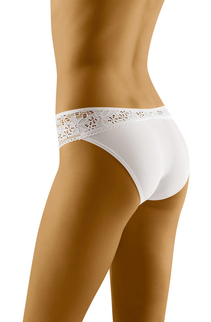Wolbar Eco-Tu White Brief with Lace Detailing in Gift Box