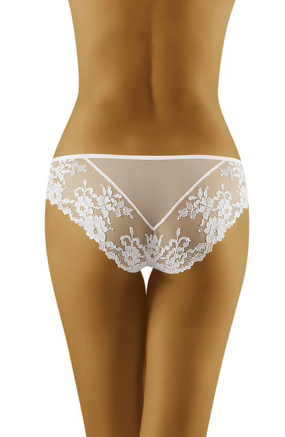 Wolbar Elen White lightweight mesh Mesh Lace Briefs Gift Box Pack