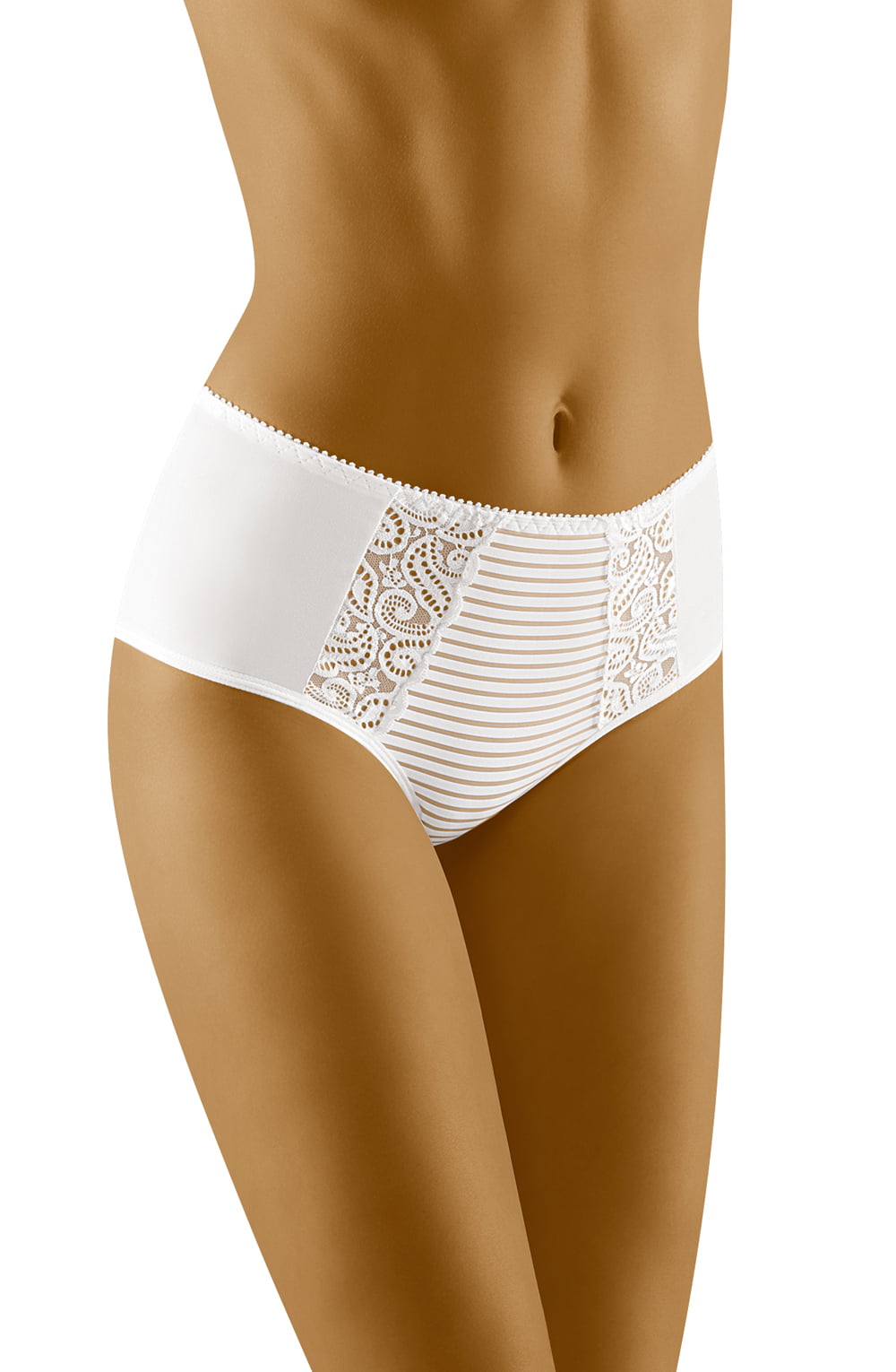 Wolbar Hula White Brief with Elastic Mesh Front Elegant Design