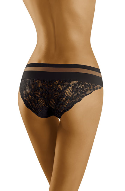 Wolbar Leda Black Lace Soft Briefs Packaged in Box
