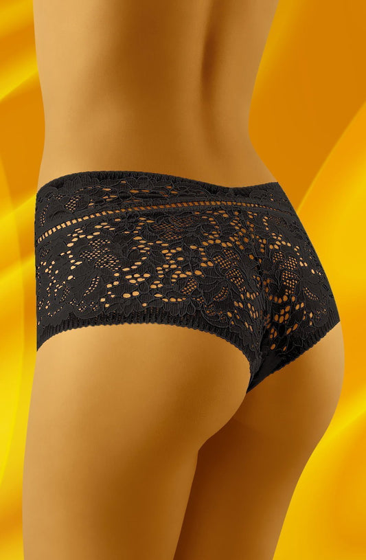 Wolbar Black Short Sari with Lace Design in Branded Box
