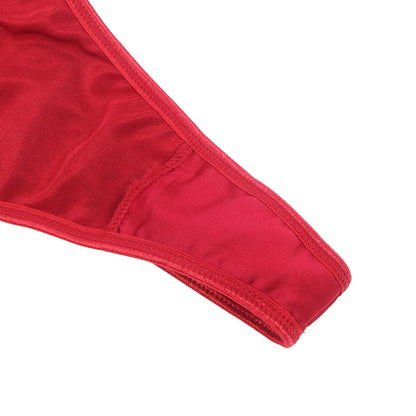 YesX Red Halter Bra Set with Underwire and High-Cut Matching Brief - Bodybloom