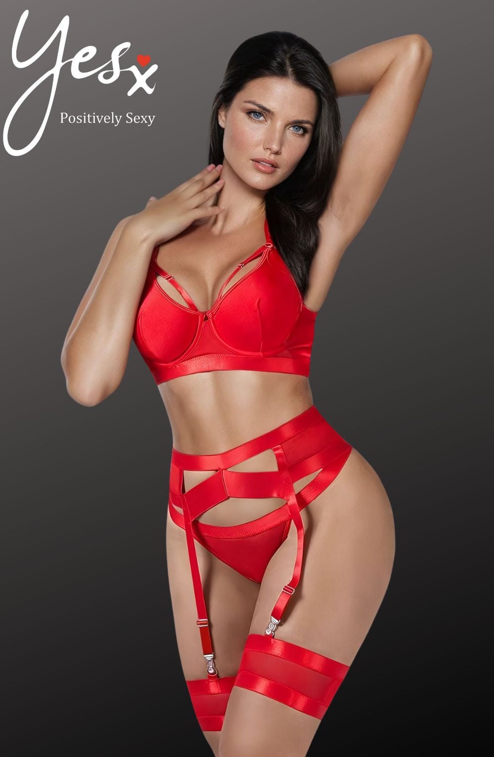 YesX YX870 Bondage Garter Bra Set - Bodybloom