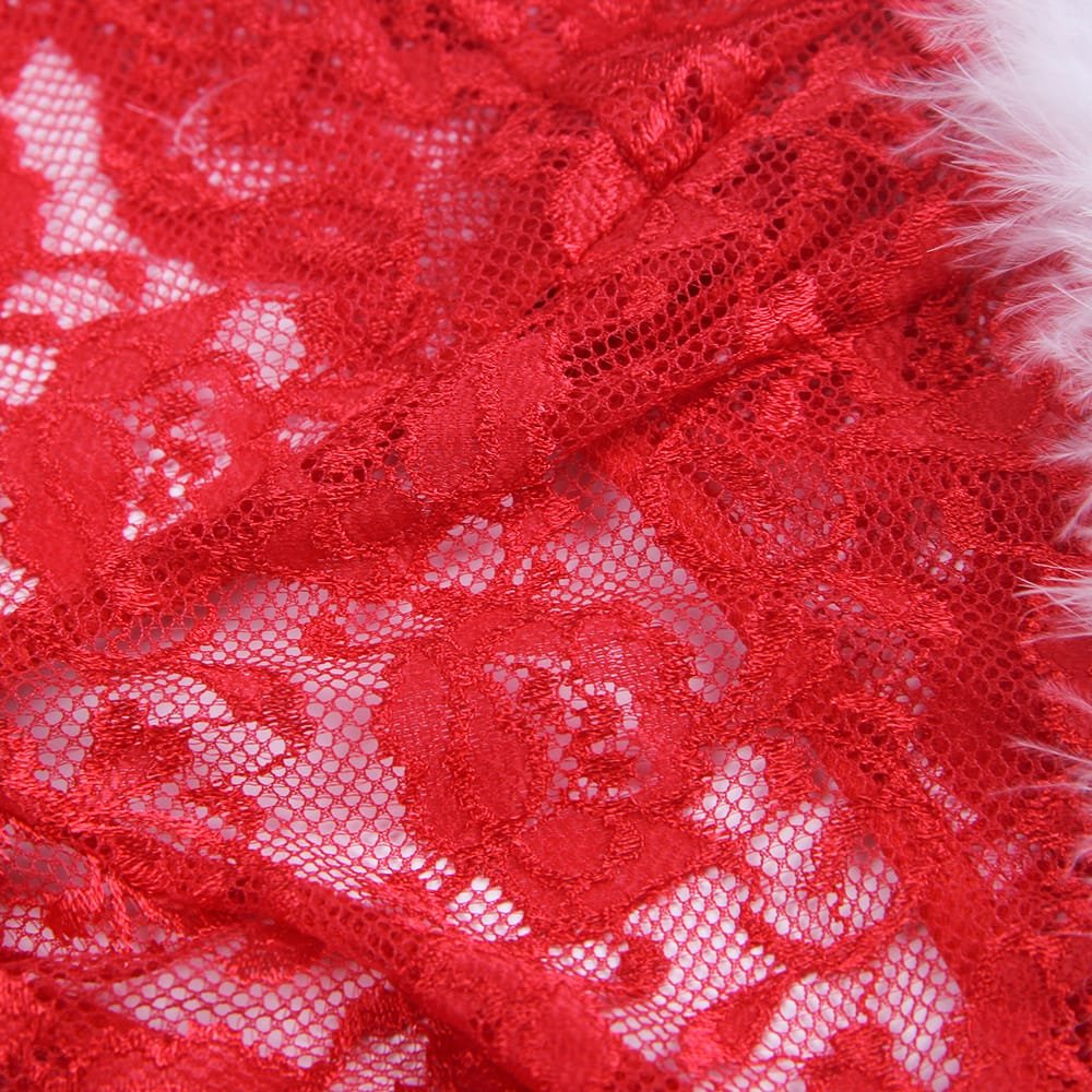 YesX YX874Q Christmas Sexy Halter Neck Teddy Up To 4XL - Bodybloom