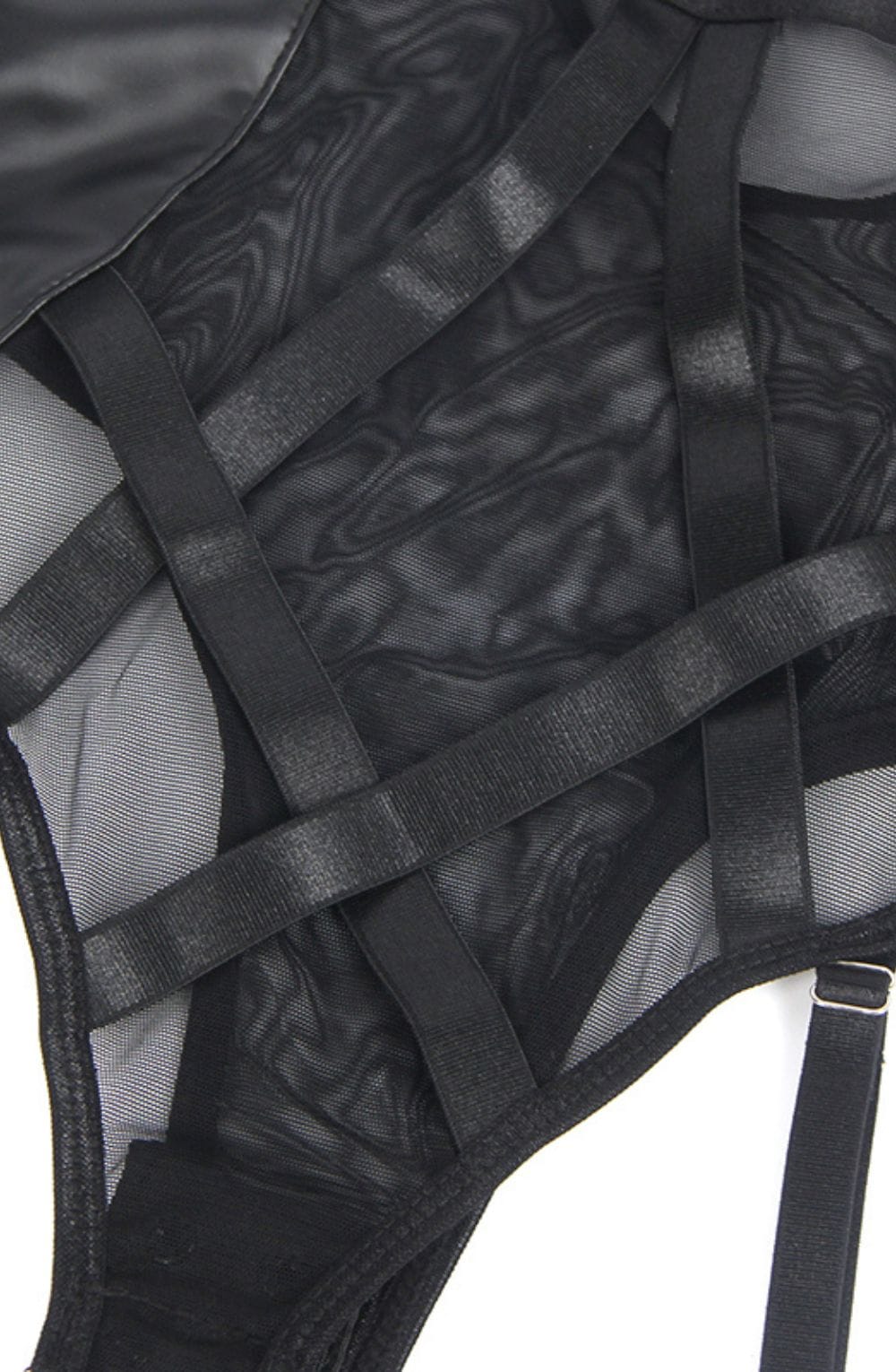 YesX YX890 Black Faux Leather Look & Mesh - Bodybloom