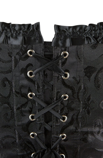 YesX YX896 Vintage Corset Style Black - Bodybloom