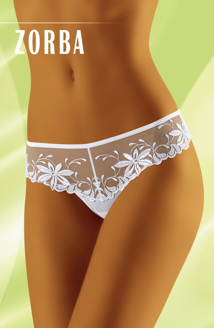 Wolbar Zorba White Embroidered Underwear for Elegant Comfort